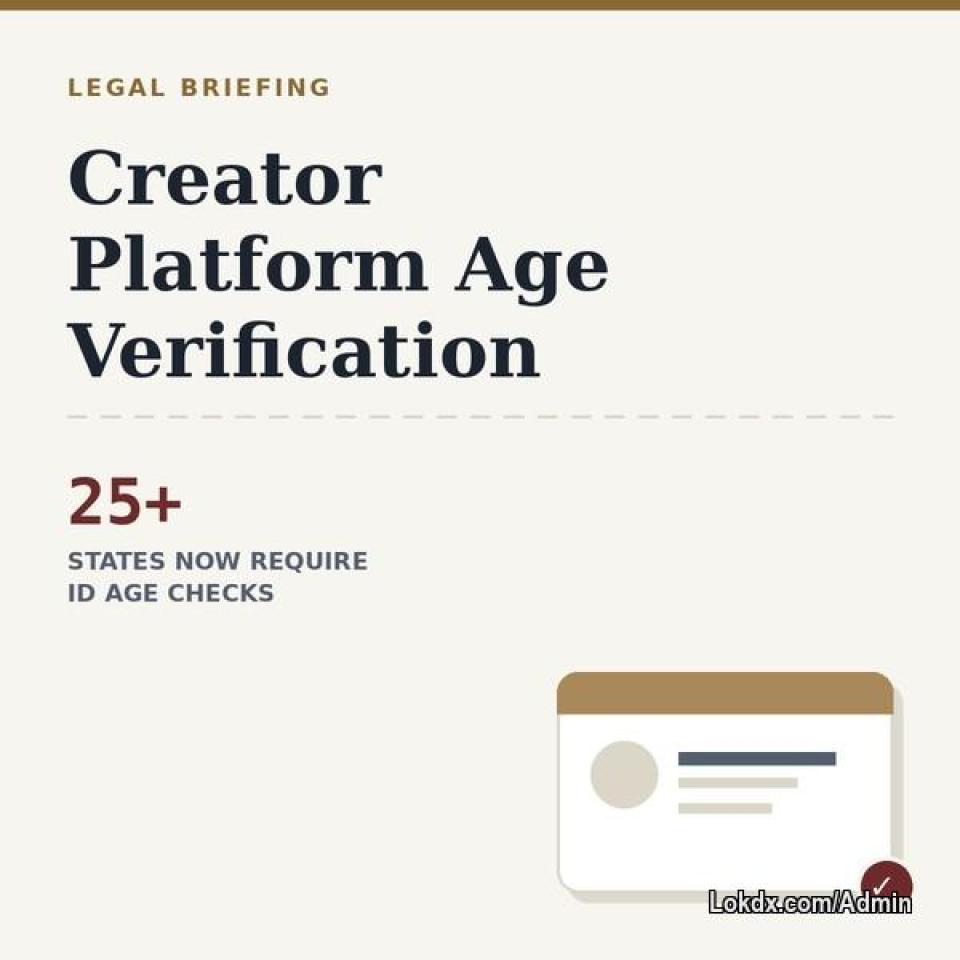 If you create or subscribe on an adult platform, 2025 was the year the rules actually changed. 👀

A Supreme Court ruling reset creator platform age verification for adult subscription sites, and states have been adding their own laws ever since.

Here's the short version:

🔹 In June 2025, the Supreme Court upheld a Texas law requiring adult sites to check that visitors are 18+ before letting them in

🔹 At least half the U.S. now has some form of age verification law on the books, with more coming through 2026

🔹 Every platform now has two jobs: checking a visitor's age, AND protecting the sensitive ID data that check creates

The real question for creators isn't whether a platform checks ID anymore. Almost all of them do. It's what happens to that data afterward, and what happens to your account if the rules change again.

Read More Here:
https://www.lokdx.com/blog/post/42/age-verification-just-changed-for-creator-platforms

#AgeVerification #CreatorEconomy #ContentCreator #DigitalPrivacy #DataPrivacy #CreatorRights #OnlineSafety #AdultCreator #CreatorTips #SCOTUS #KnowYourRights #CreatorProtection