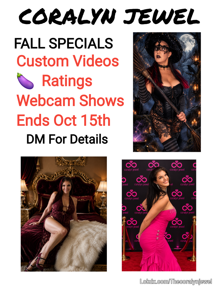 Reminder Fall discounts end Oct 15th. Bringing Your fantasy to life ❤️
Use the contact us page via https://Thecoralynjewel.com