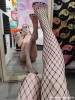 Pika boo 😉 
a little pink nipple to start your day 🤩
#sexy #fishnets #titties #petite #redhead